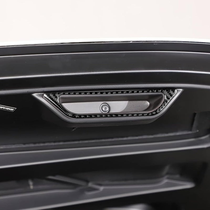 Edinstry Soft Carbon Fiber Engine Compartment Handle Trim Cover Sticker for Corvette C8 2020-2024, 1PCS Engine Bay Handle Panel Frame Trim, Interior Decoration Accessory - Image 3